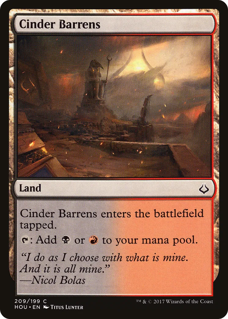Cinder Barrens — Hour of Devastation — Magic: The Gathering