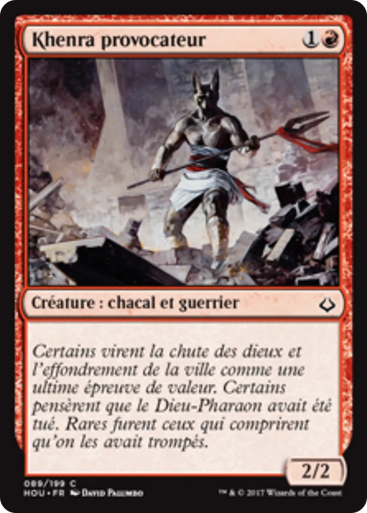 Khenra provocateur — Hour of Devastation — Magic: The Gathering