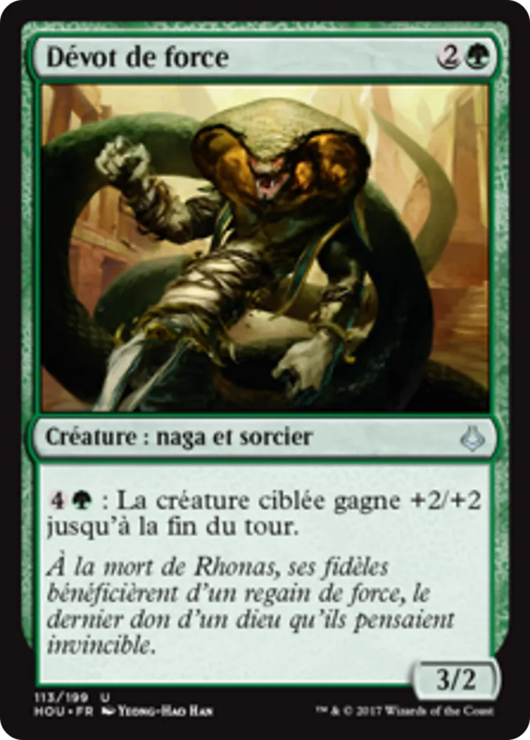 Dévot de force — Hour of Devastation — Magic: The Gathering