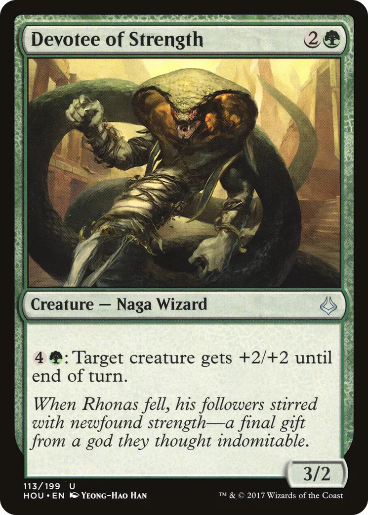 Dévot de force — Hour of Devastation — Magic: The Gathering