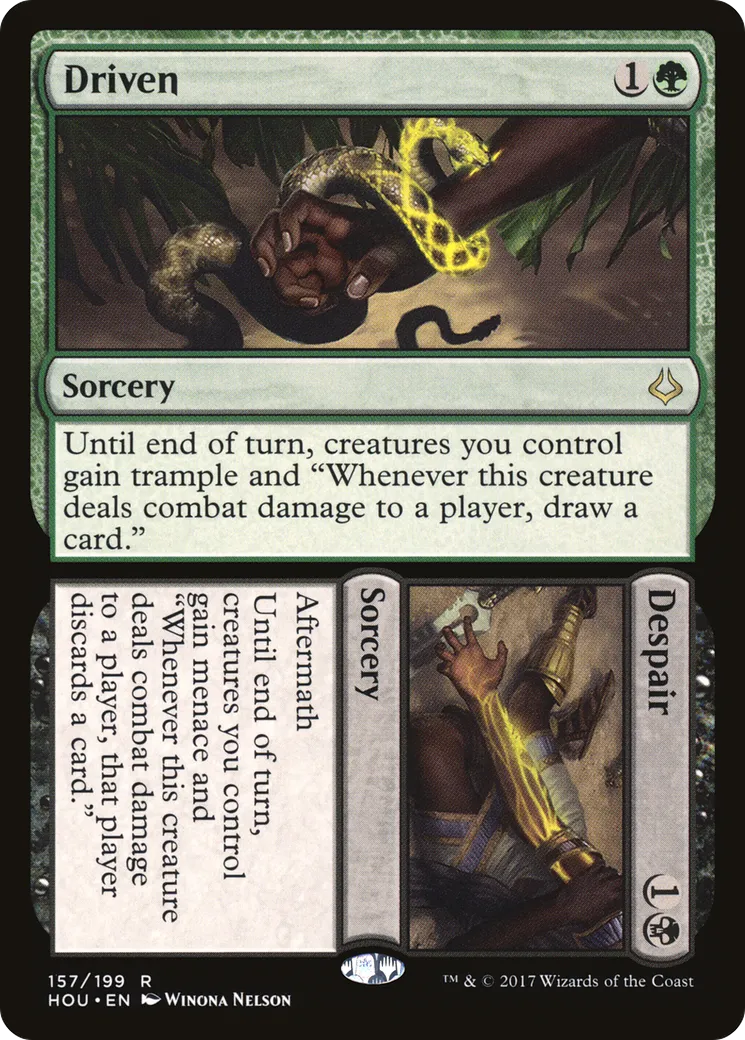 Driven // Despair — Hour of Devastation — Magic: The Gathering