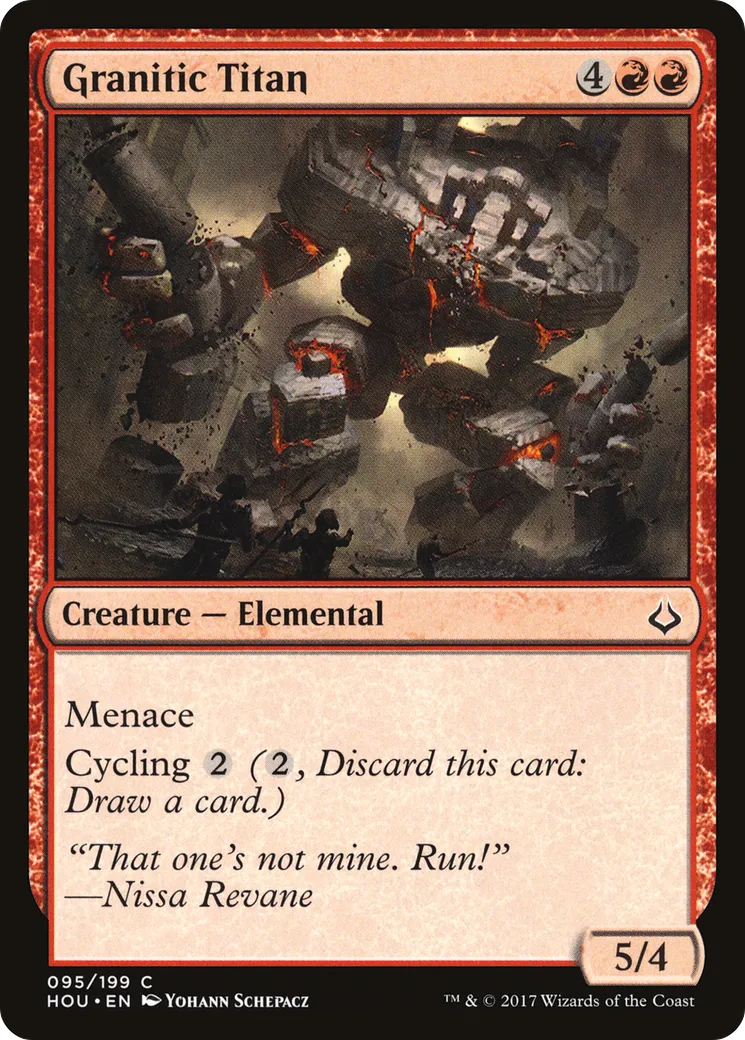 Titan de granit — Hour of Devastation — Magic: The Gathering