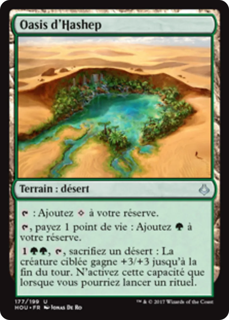 Oasis d'Hashep — Hour of Devastation — Magic: The Gathering