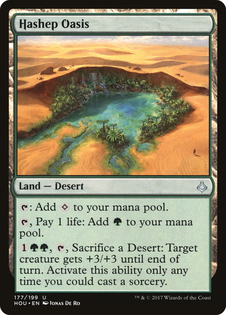 Oasis d'Hashep — Hour of Devastation — Magic: The Gathering