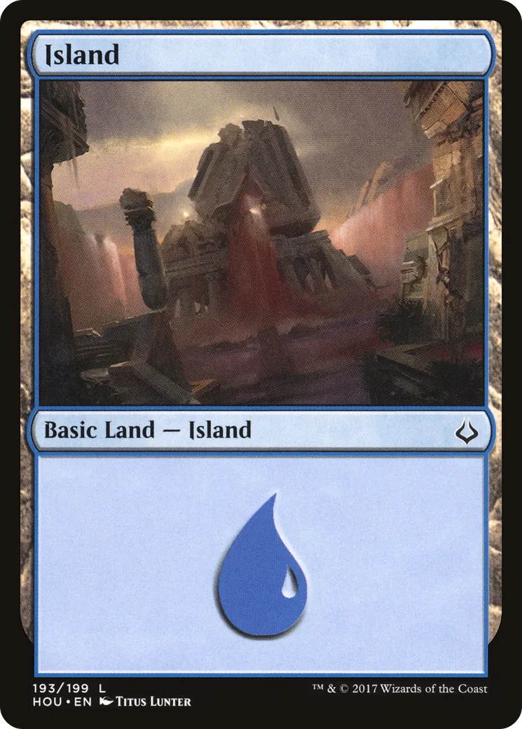Island — Hour of Devastation — Magic: The Gathering