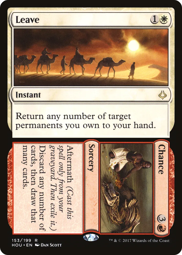 Leave // Chance — Hour of Devastation — Magic: The Gathering