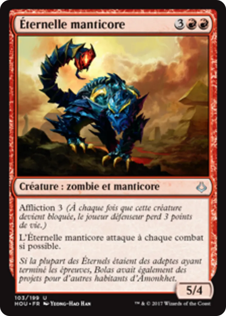 Éternelle manticore — Hour of Devastation — Magic: The Gathering