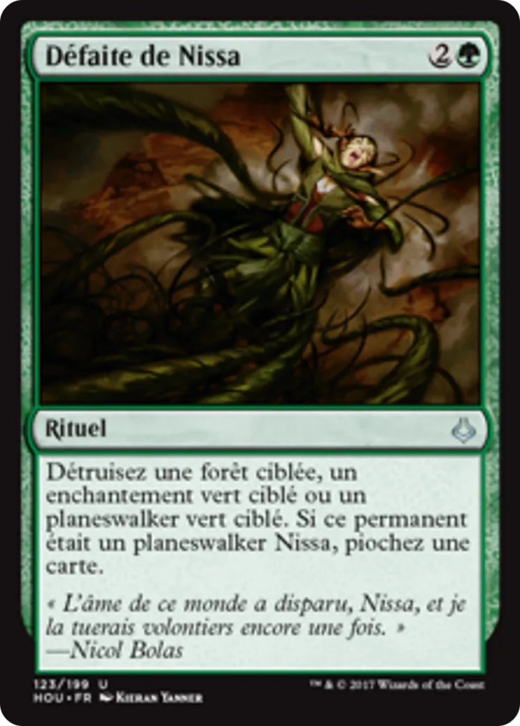 Défaite de Nissa — Hour of Devastation — Magic: The Gathering