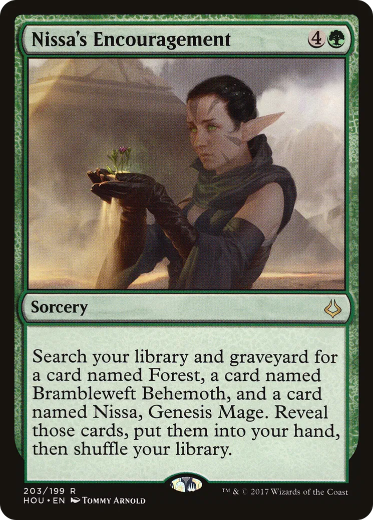 Nissa's Encouragement — Hour of Devastation — Magic: The Gathering