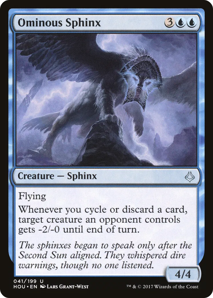 Ominous Sphinx — Hour of Devastation — Magic: The Gathering