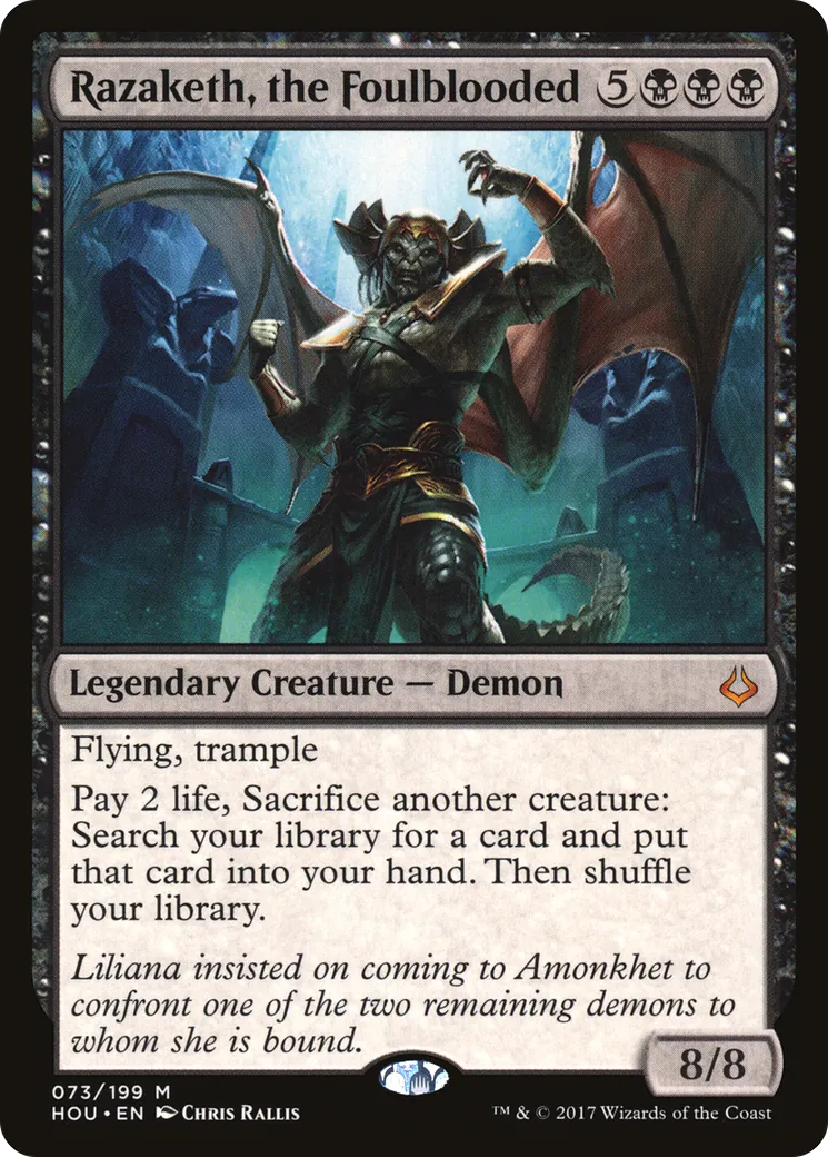 Razaketh, the Foulblooded — Hour of Devastation — Magic: The Gathering