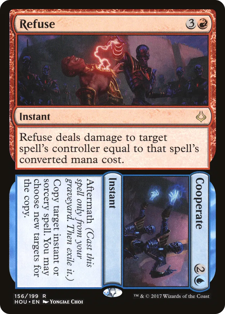 Refuser // Coopérer — Hour of Devastation — Magic: The Gathering