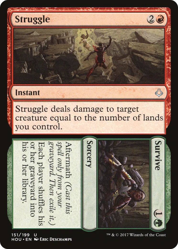 Struggle // Survive — Hour of Devastation — Magic: The Gathering