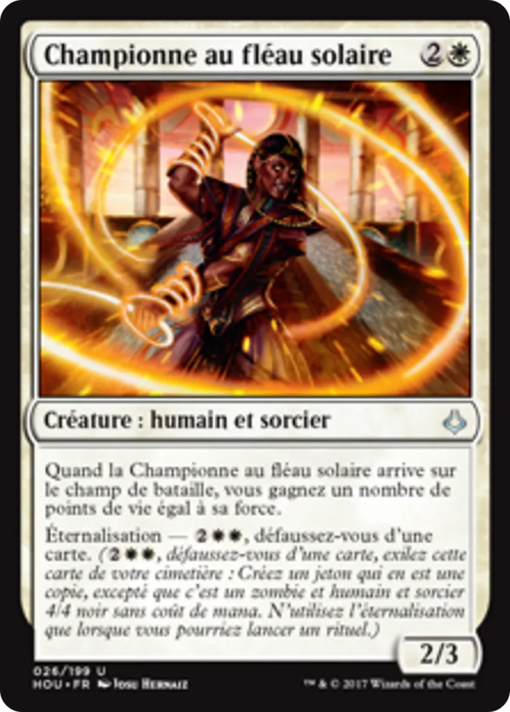 Championne au fléau solaire — Hour of Devastation — Magic: The Gathering