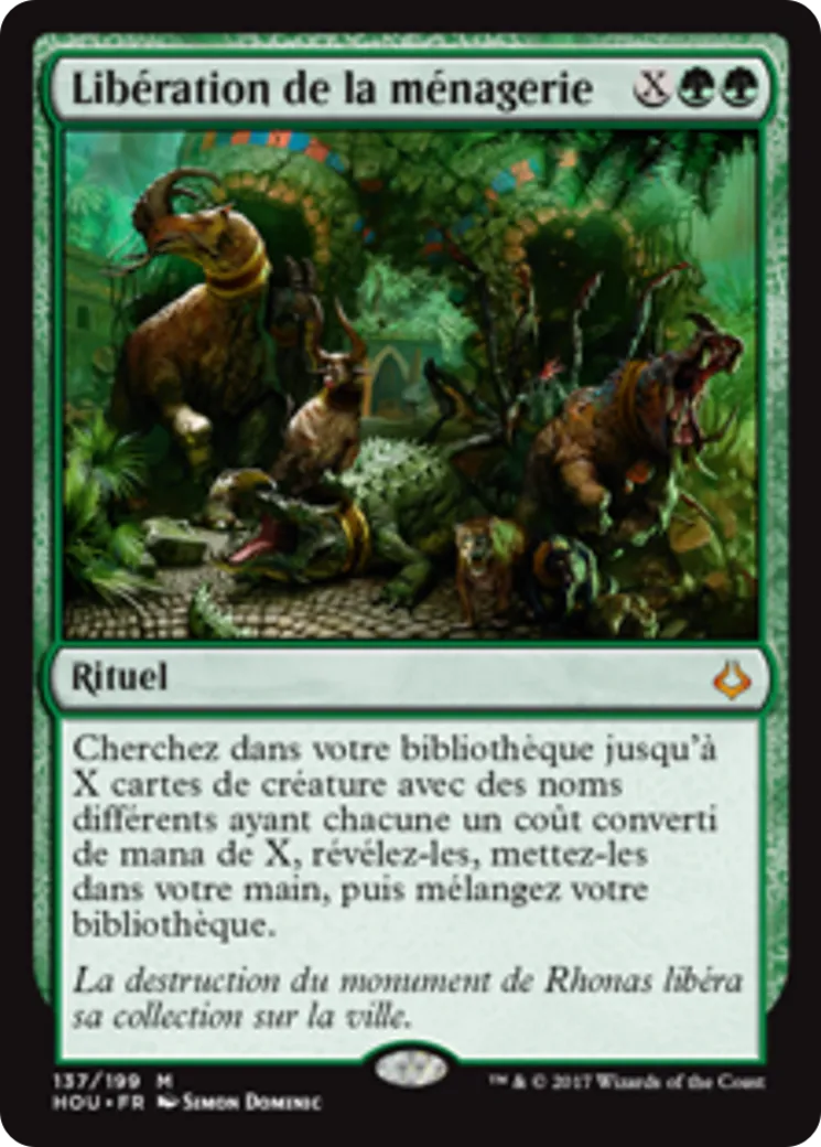 Libération de la ménagerie — Hour of Devastation — Magic: The Gathering