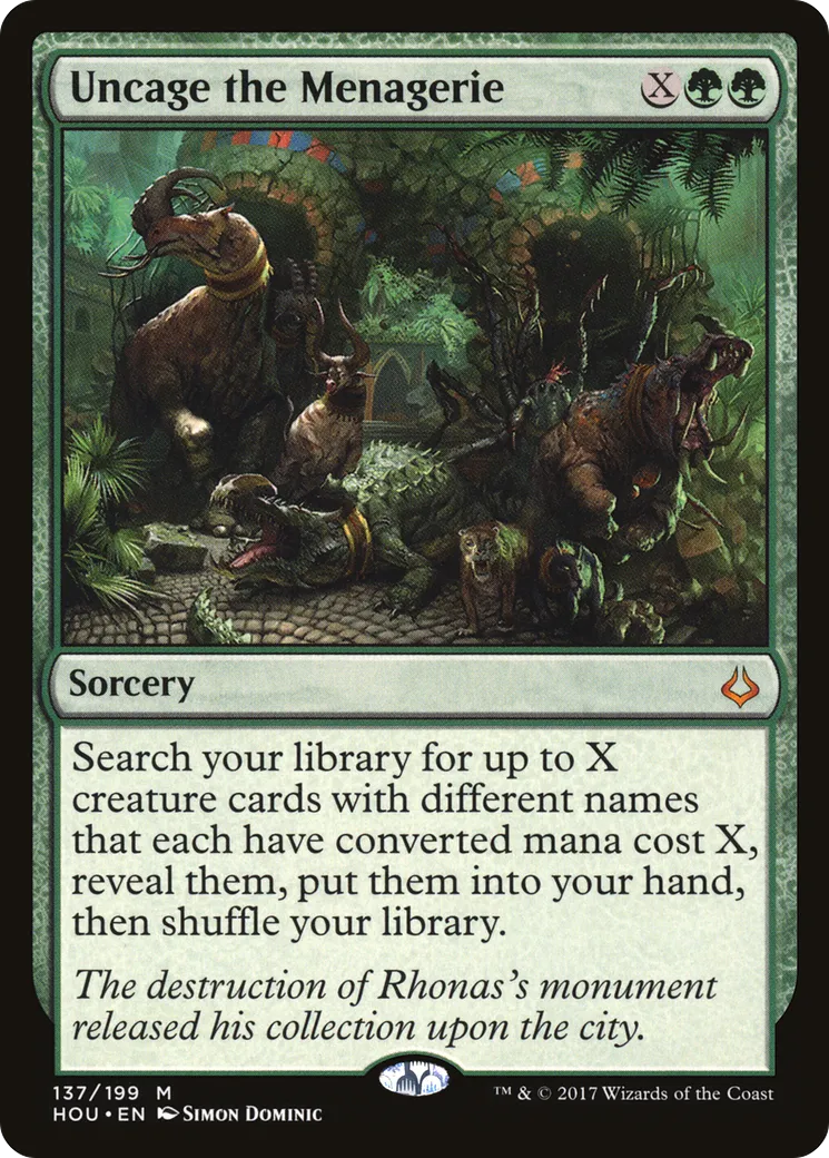 Uncage the Menagerie — Hour of Devastation — Magic: The Gathering