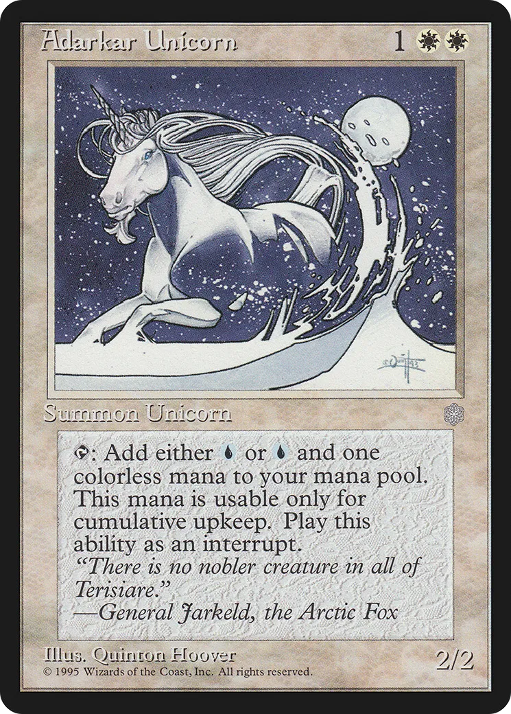 Licorne adarkare — Ice Age — Magic: The Gathering