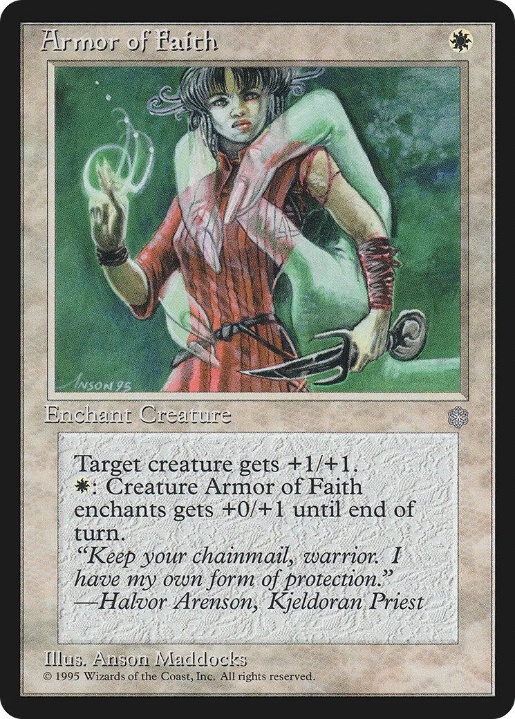 Armor of Faith — Ice Age — Magic: The Gathering