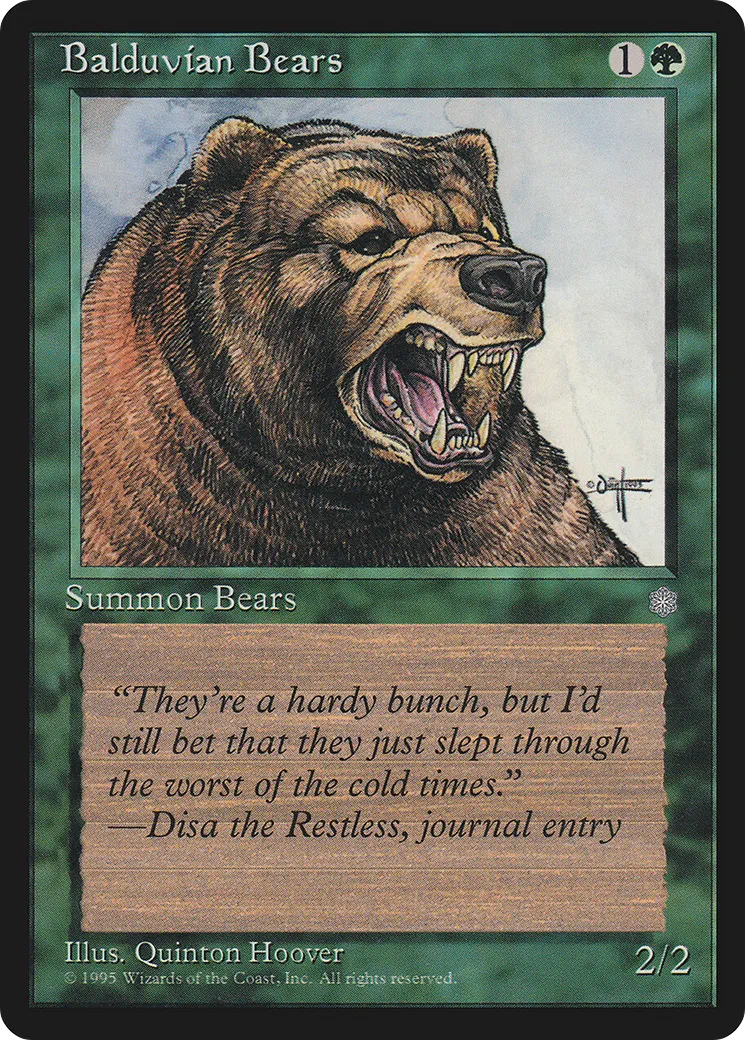 Balduvian Bears — Ice Age — Magic: The Gathering