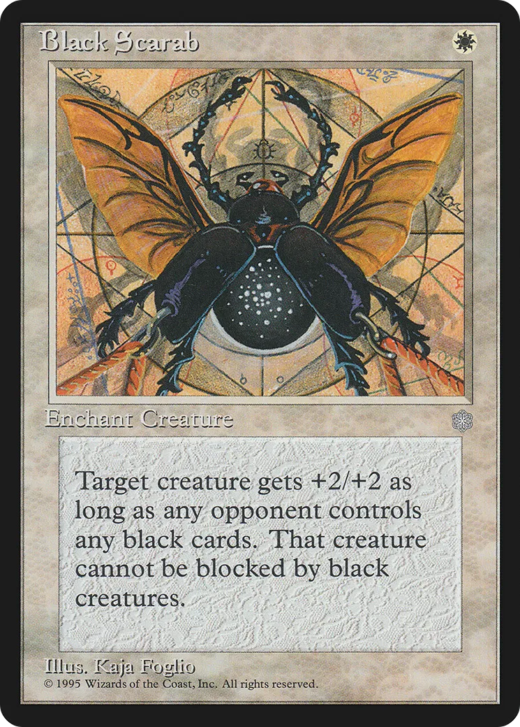 Scarabée noir — Ice Age — Magic: The Gathering