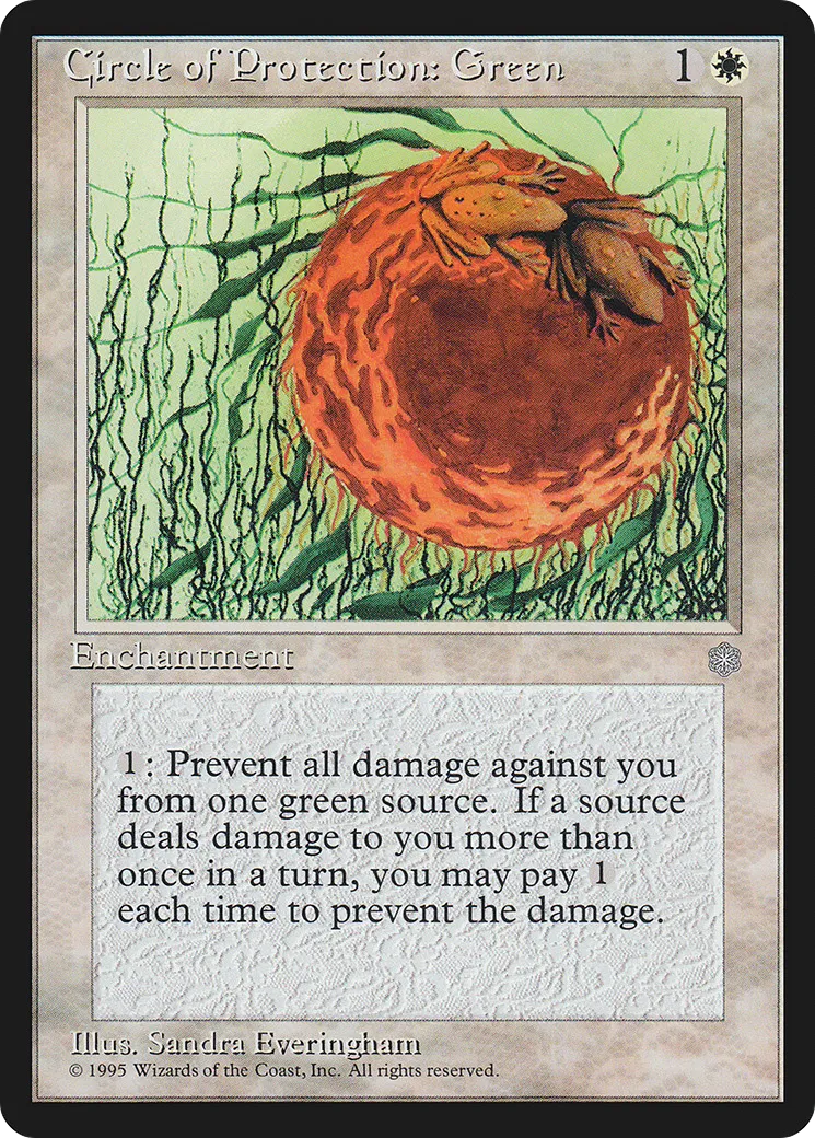 Cercle de protection : vert — Ice Age — Magic: The Gathering
