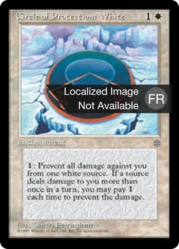 Cercle de protection : blanc — Ice Age — Magic: The Gathering