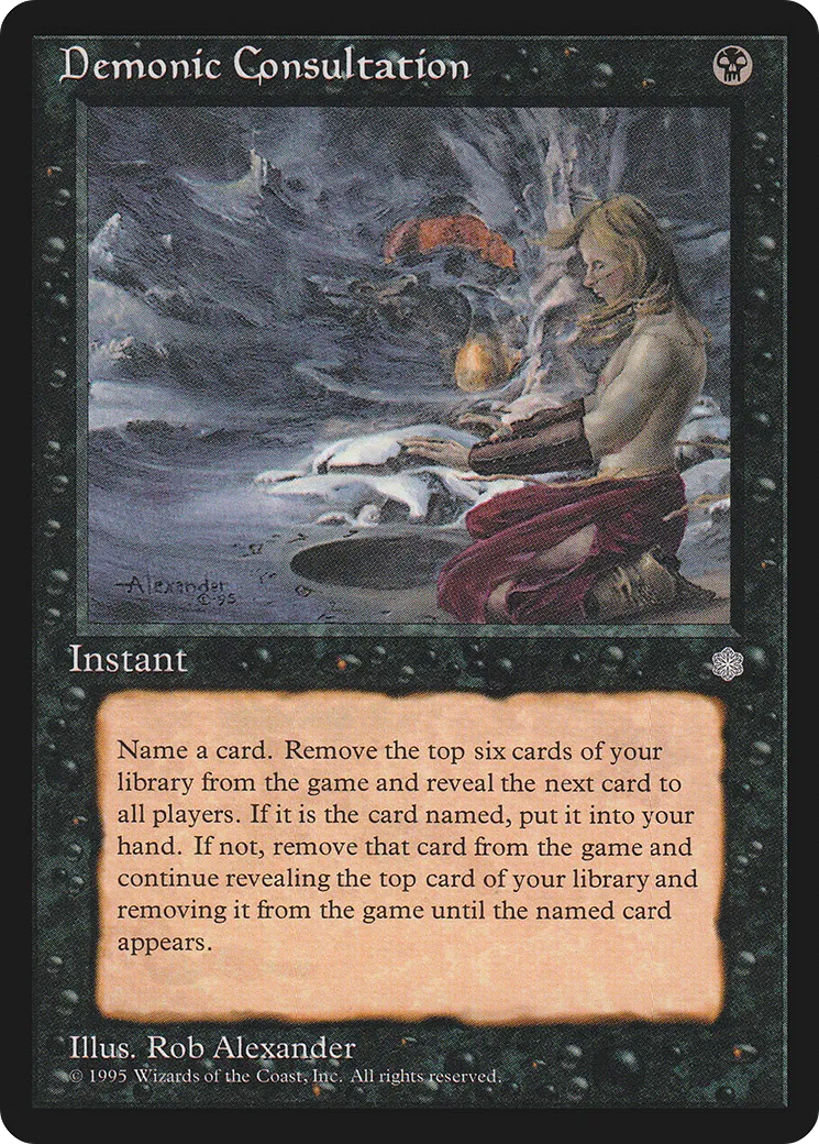 Demonic Consultation — Ice Age — Magic: The Gathering