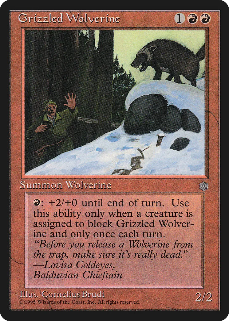 Grizzled Wolverine — Ice Age — Magic: The Gathering