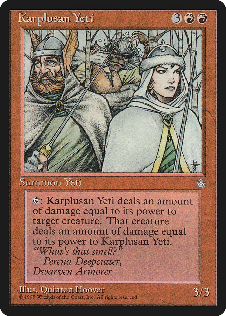 Karplusan Yeti — Ice Age — Magic: The Gathering