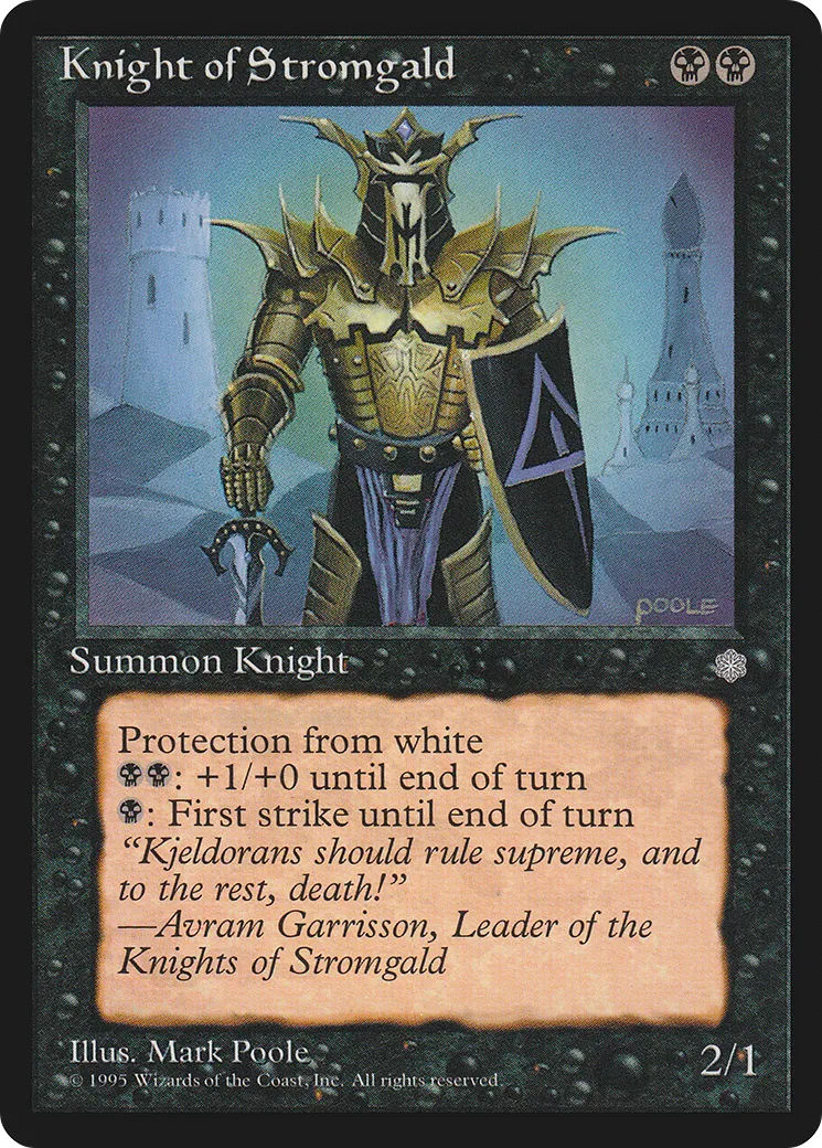 Knight of Stromgald — Ice Age — Magic: The Gathering