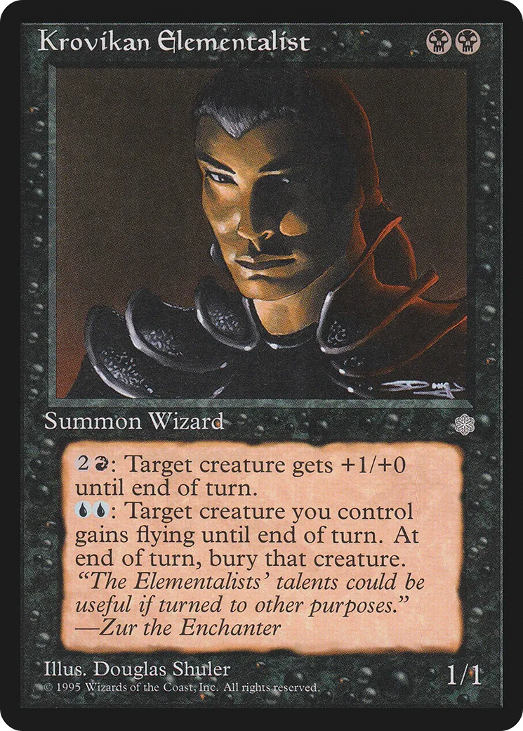 Krovikan Elementalist — Ice Age — Magic: The Gathering