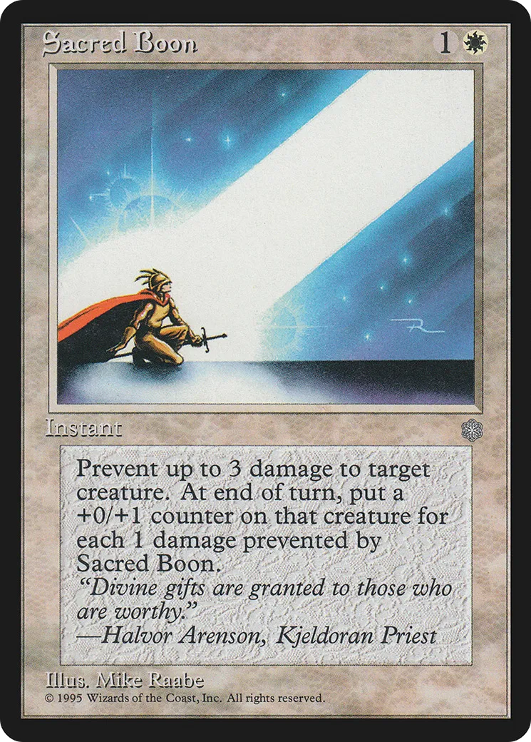 Sacred Boon — Ice Age — Magic: The Gathering