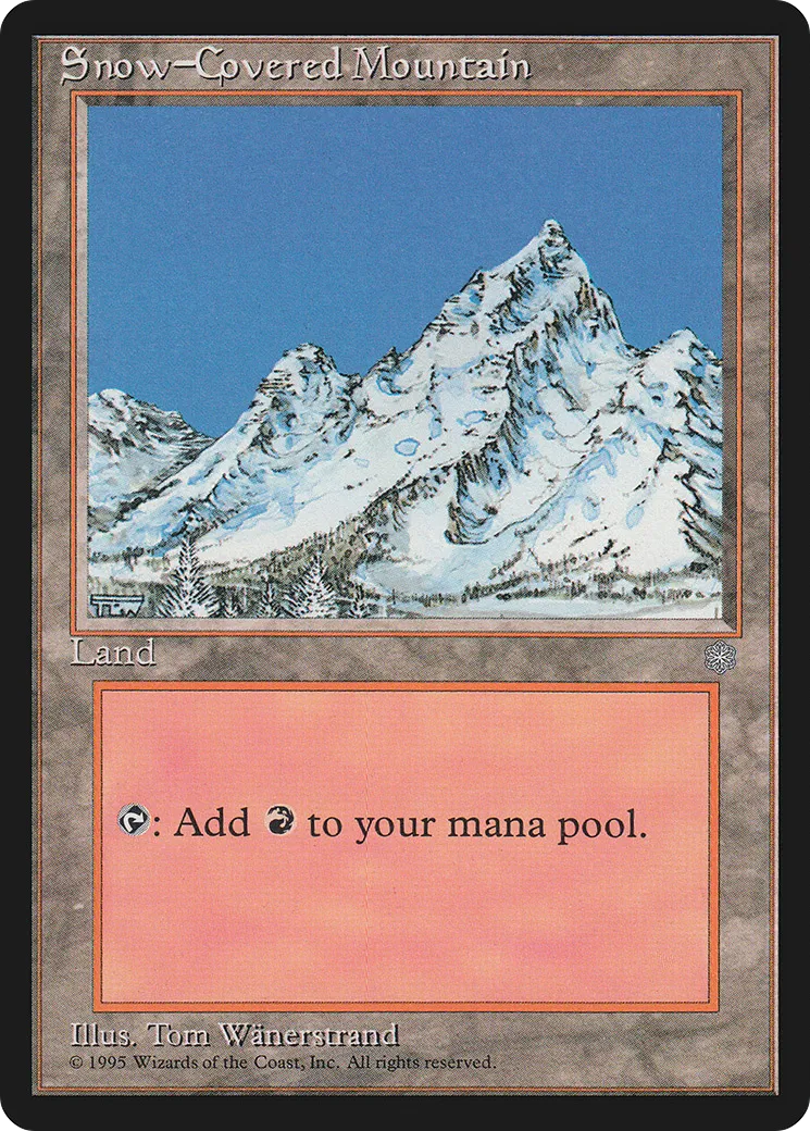 Snow-Covered Mountain — Ice Age — Magic: The Gathering