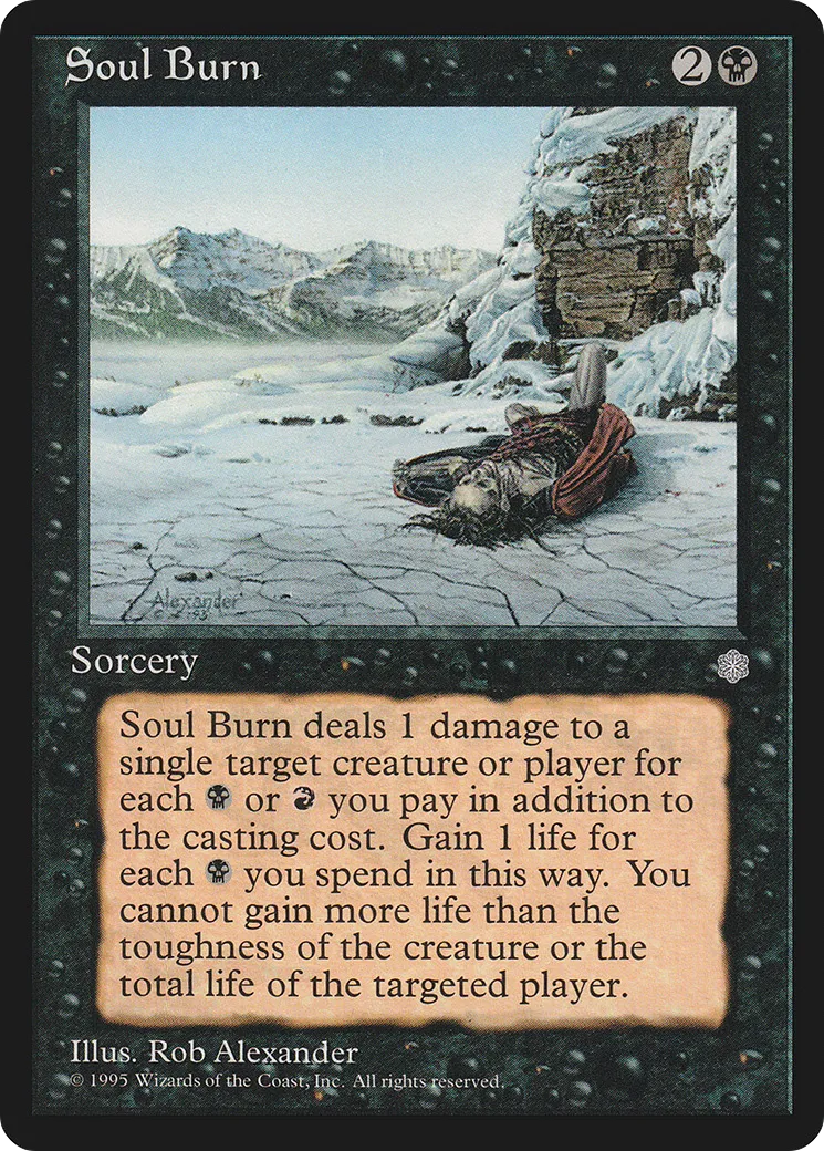 Soul Burn — Ice Age — Magic: The Gathering