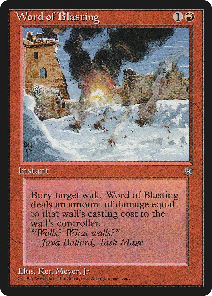 Word of Blasting — Ice Age — Magic: The Gathering