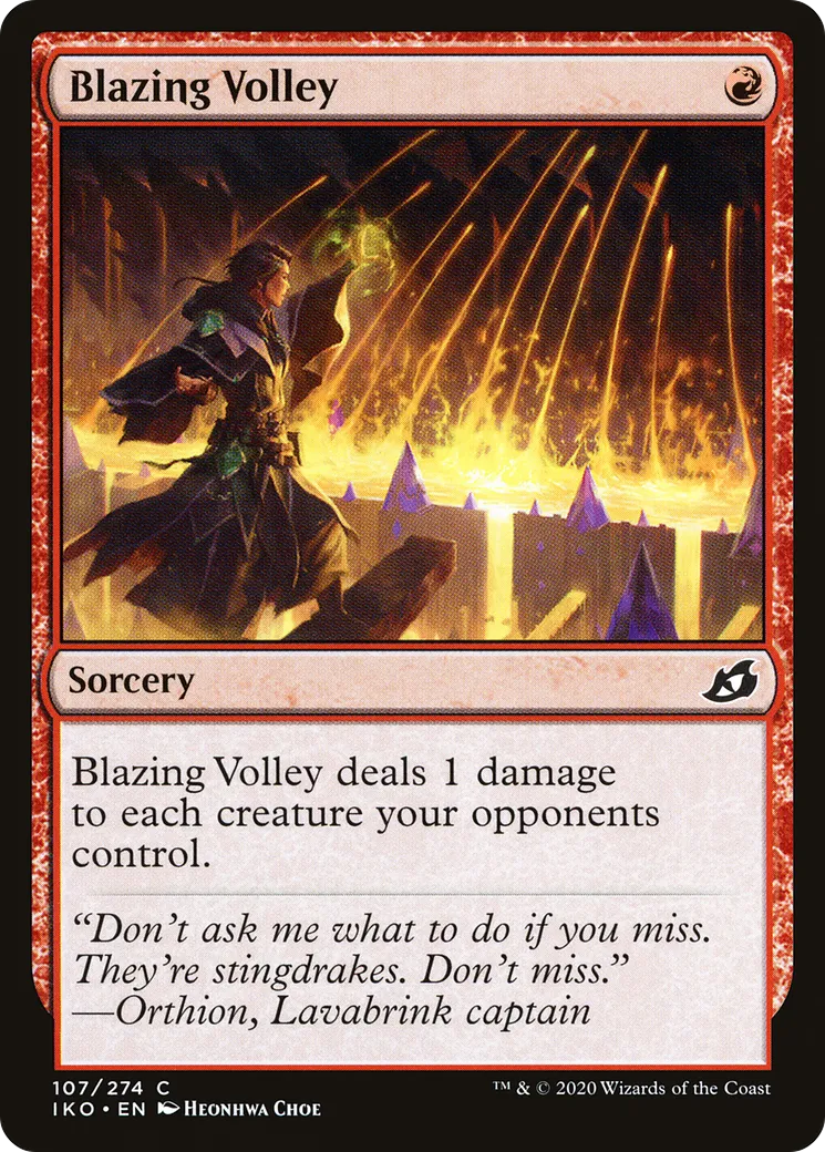 Blazing Volley — Ikoria: Lair of Behemoths — Magic: The Gathering