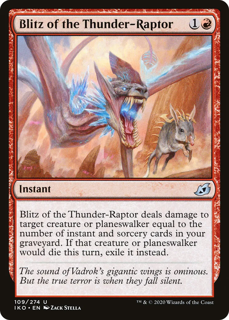 Attaque éclair du Raptor de tonnerre — Ikoria: Lair of Behemoths — Magic: The Gathering
