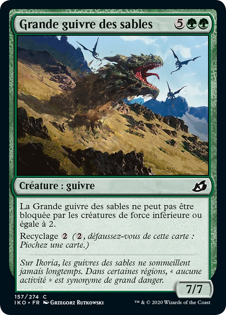 Grande guivre des sables — Ikoria: Lair of Behemoths — Magic: The Gathering