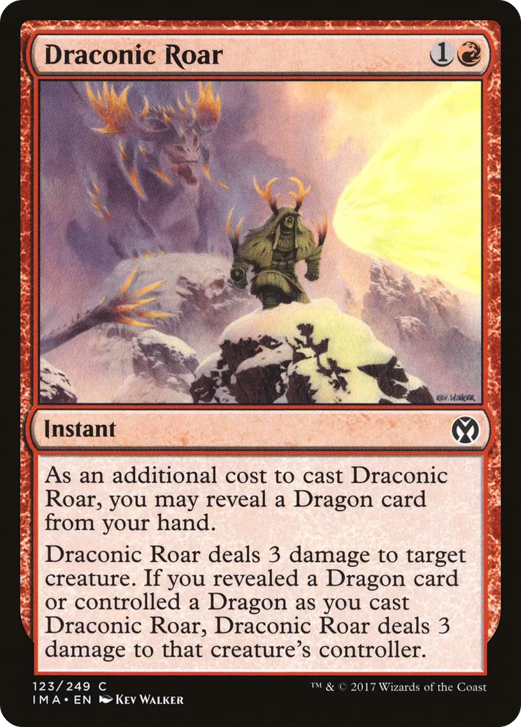 Rugissement draconique — Iconic Masters — Magic: The Gathering