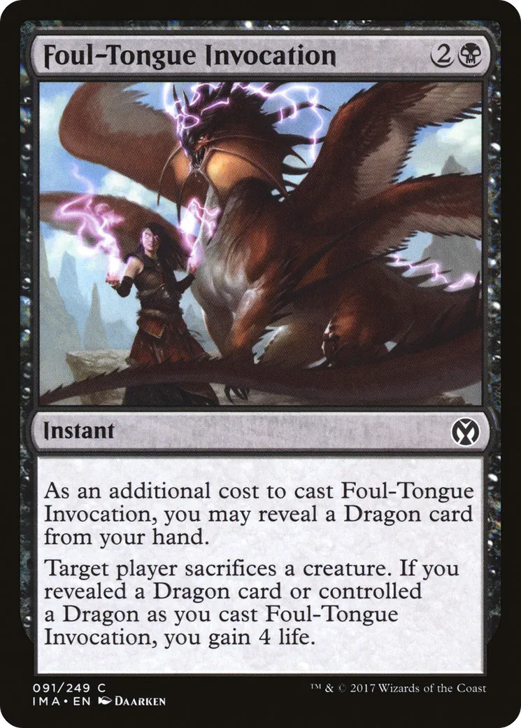 Foul-Tongue Invocation — Iconic Masters — Magic: The Gathering