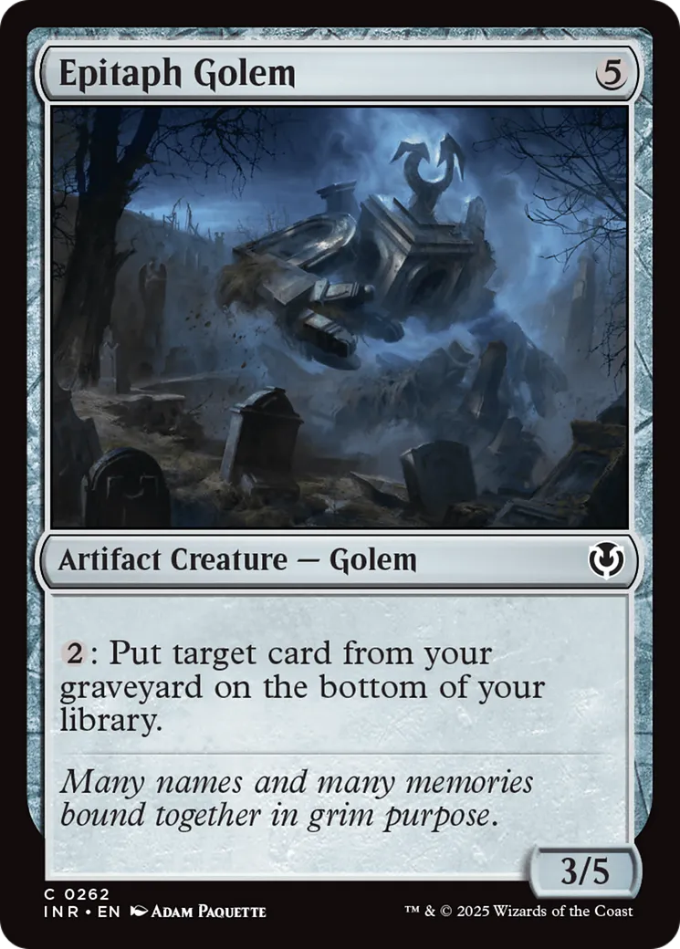 Golem d'épitaphe — Innistrad Remastered — Magic: The Gathering