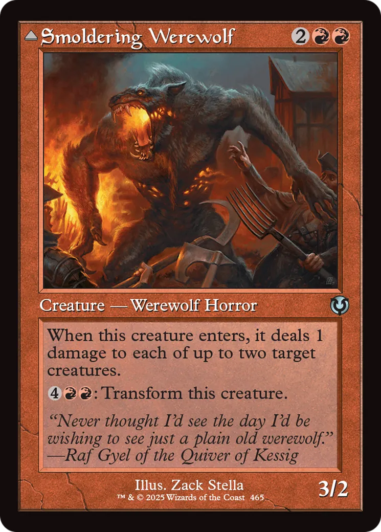 Loup-garou fumant // Loup de l'effroi en éruption — Innistrad Remastered — Magic: The Gathering