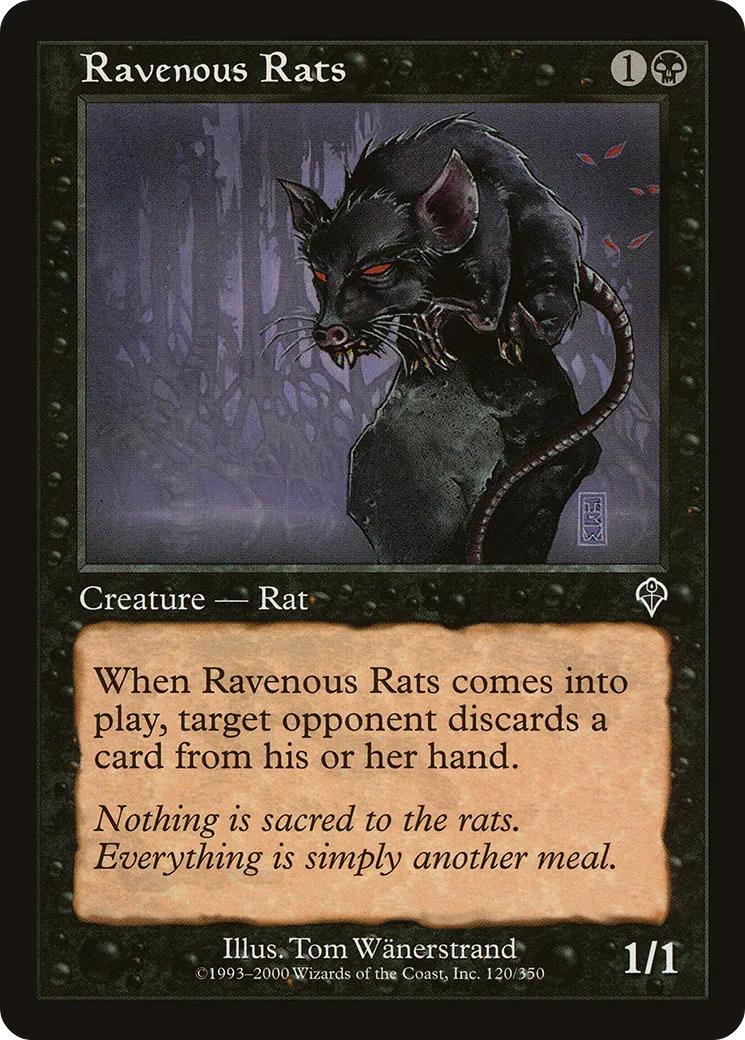 Ravenous Rats — Invasion — Magic: The Gathering