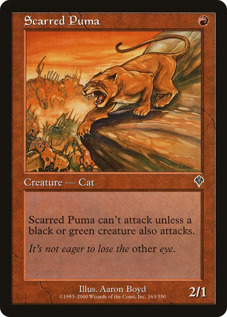 Scarred Puma — Invasion — Magic: The Gathering