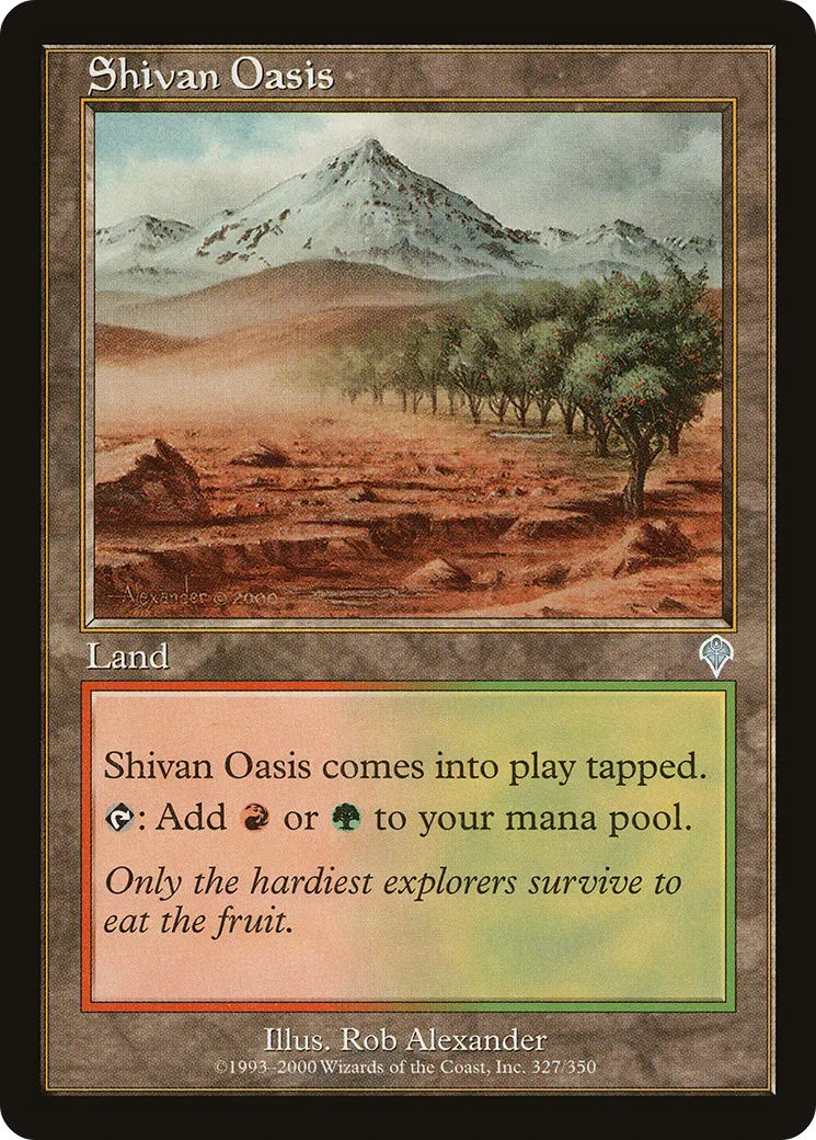 Shivan Oasis — Invasion — Magic: The Gathering