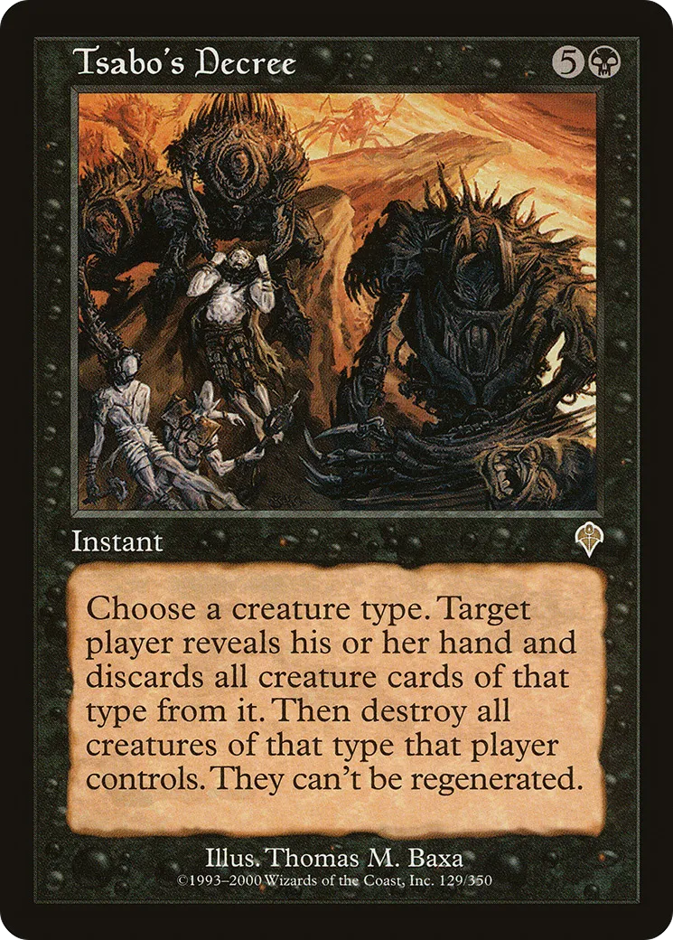 Décret de Tsabo — Invasion — Magic: The Gathering