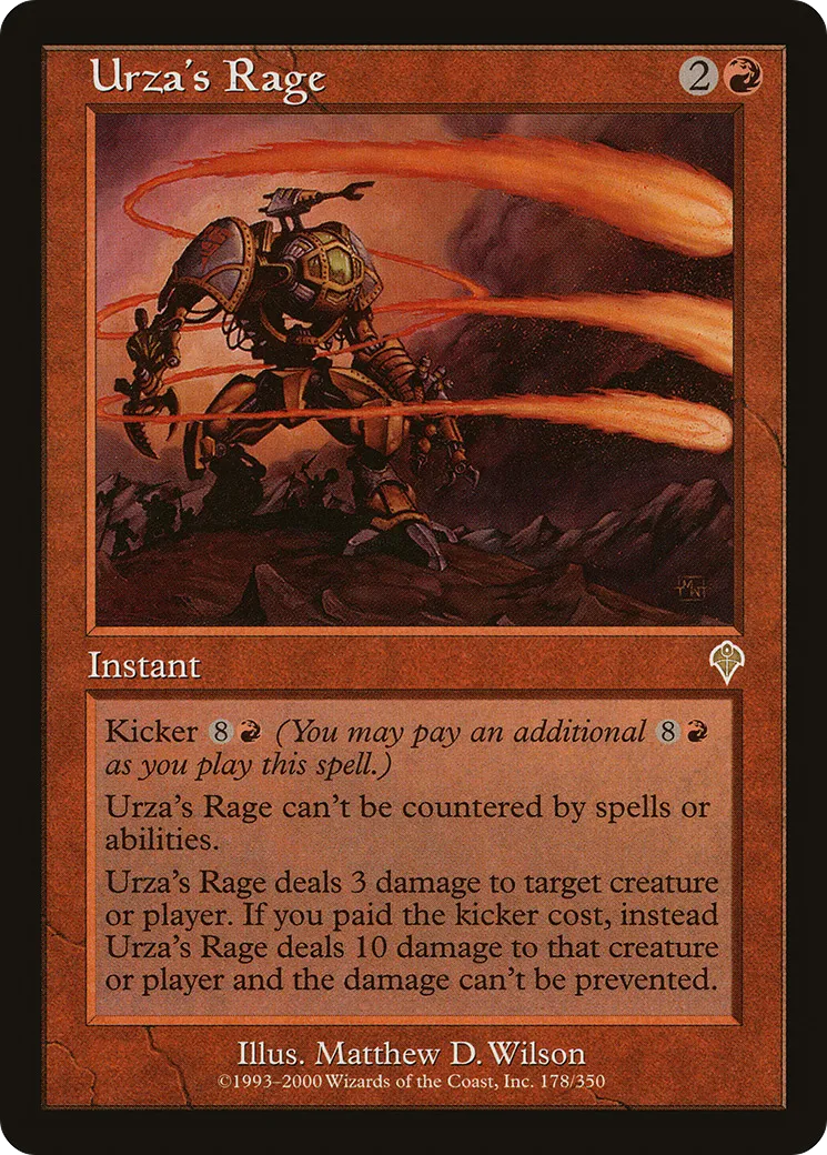Rage selon Urza — Invasion — Magic: The Gathering