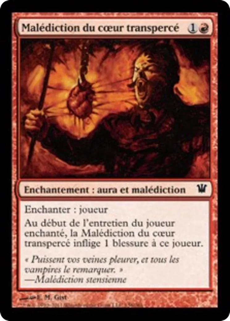 Malédiction du cœur transpercé — Innistrad — Magic: The Gathering