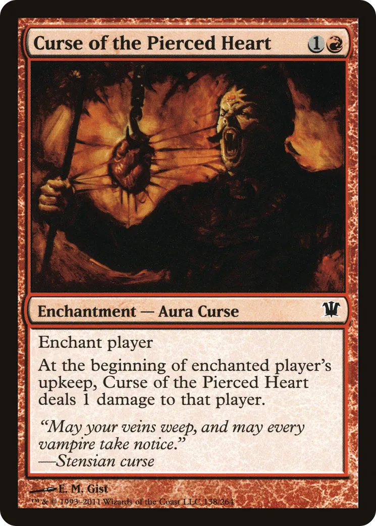 Malédiction du cœur transpercé — Innistrad — Magic: The Gathering