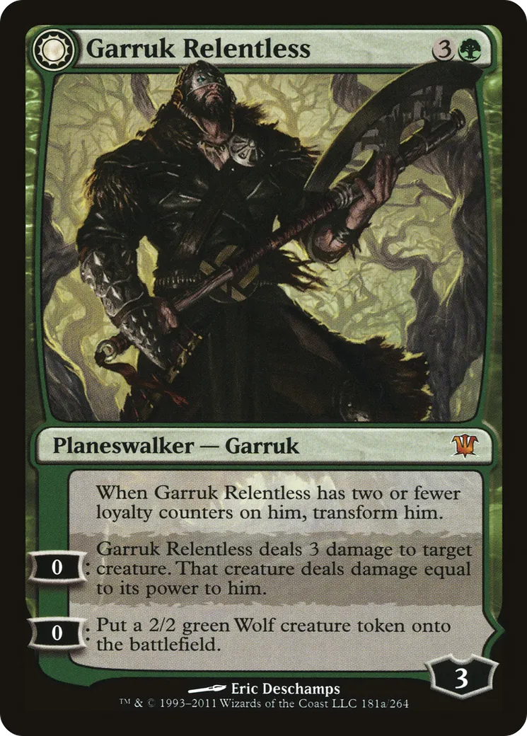 Garruk Relentless // Garruk, the Veil-Cursed — Innistrad — Magic: The Gathering